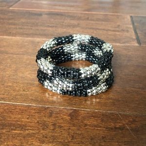 Black & Silver Bracelet set